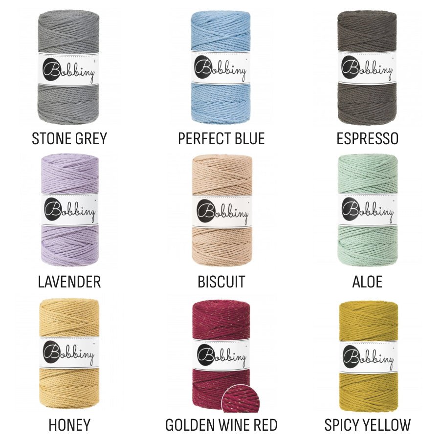 Bobbiny MACRAME ROPES 3PLY 3MM Aloe | Knitting yarn shop / dzijas veikals