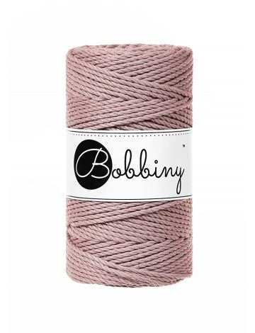 Bobbiny MACRAME ROPES 3PLY 3MM Mauve | Knitting yarn shop / dzijas veikals