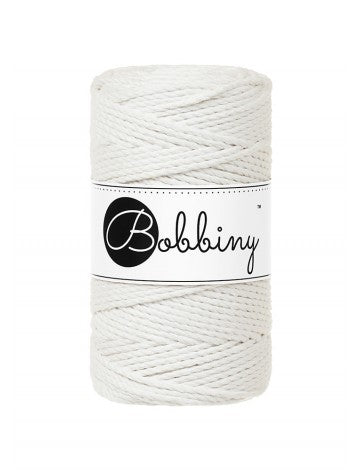 Bobbiny MACRAME ROPES 3PLY 3MM Off White | Knitting yarn shop / dzijas veikals