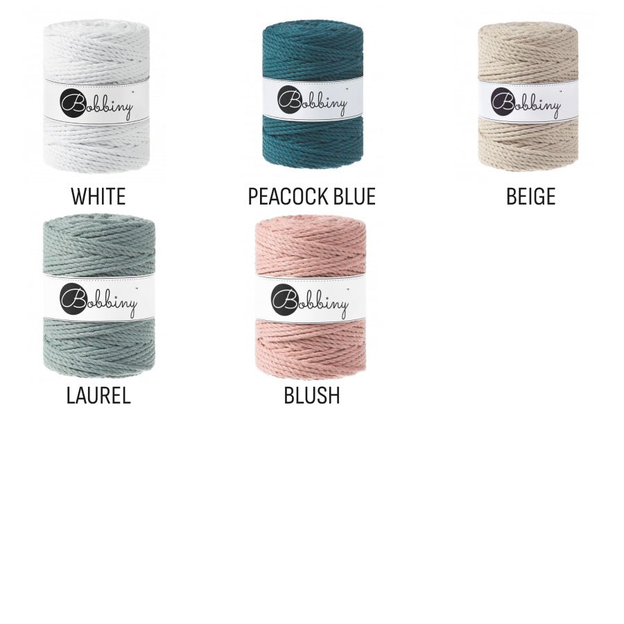 Bobbiny MACRAME ROPES 3PLY 5MM Aloe | Knitting yarn shop / dzijas veikals