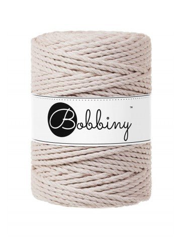 Bobbiny MACRAME ROPES 3PLY 5MM Nude | Knitting yarn shop / dzijas veikals
