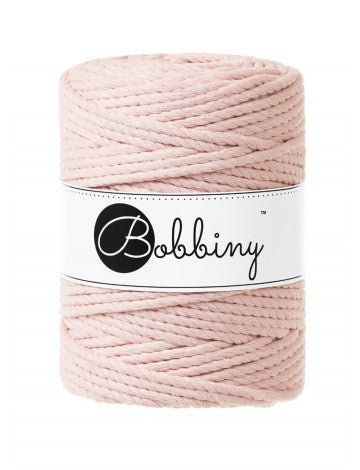 Bobbiny MACRAME ROPES 3PLY 5MM Pastel Pink | Knitting yarn shop / dzijas veikals