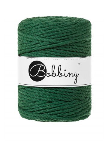 Bobbiny MACRAME ROPES 3PLY 5MM Pine Green | Knitting yarn shop / dzijas veikals