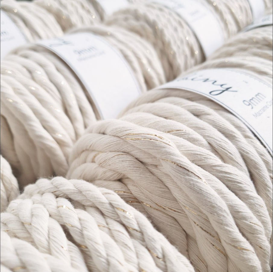 Bobbiny MACRAME ROPES 3PLY 9MM Beige | Knitting yarn shop / dzijas veikals