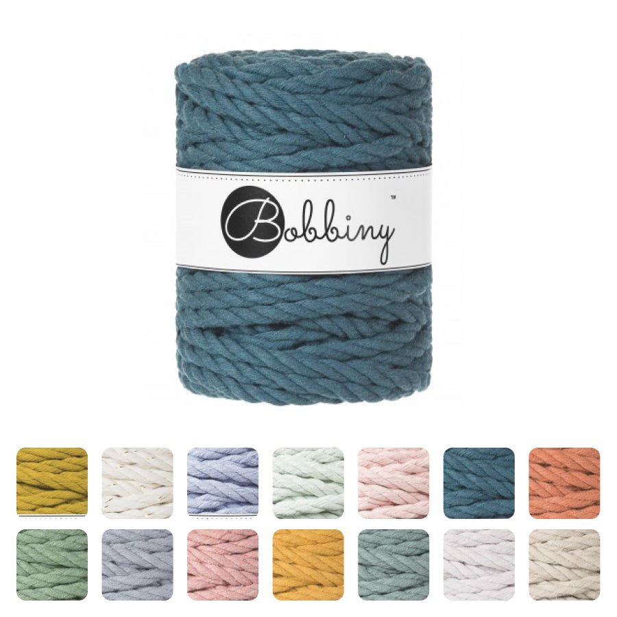 Bobbiny MACRAME ROPES 3PLY 9MM Beige | Knitting yarn shop / dzijas veikals