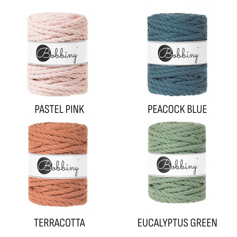 Bobbiny MACRAME ROPES 3PLY 9MM Beige | Knitting yarn shop / dzijas veikals