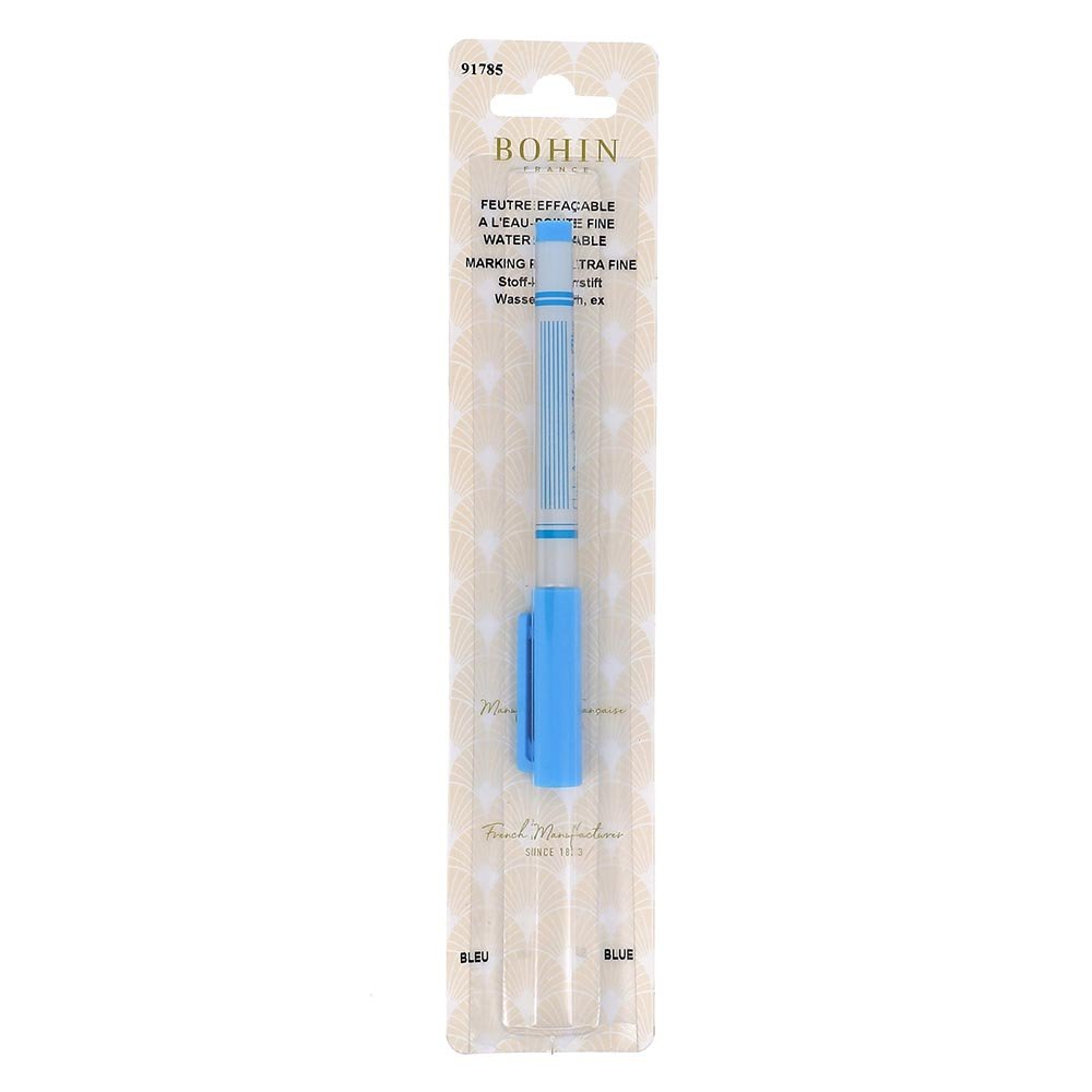 Bohin Marking pen extra fine washable blue | Knitting yarn shop / dzijas veikals