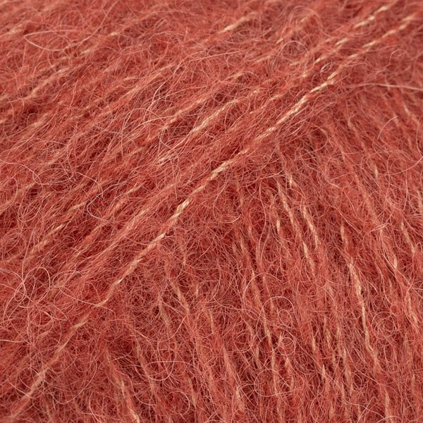 BRUSHED ALPACA SILK UNI COLOUR 24 rust | Knitting yarn shop / dzijas veikals