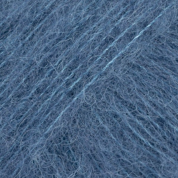 BRUSHED ALPACA SILK UNI COLOUR 25 steel blue | Knitting yarn shop / dzijas veikals