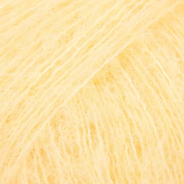 BRUSHED ALPACA SILK UNI COLOUR 30 yellow | Knitting yarn shop / dzijas veikals