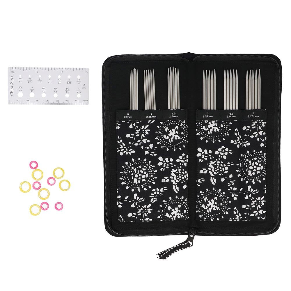 ChiaoGoo Double - pointed needle set 15cm 2.00 - 3.25mm | Knitting yarn shop / dzijas veikals