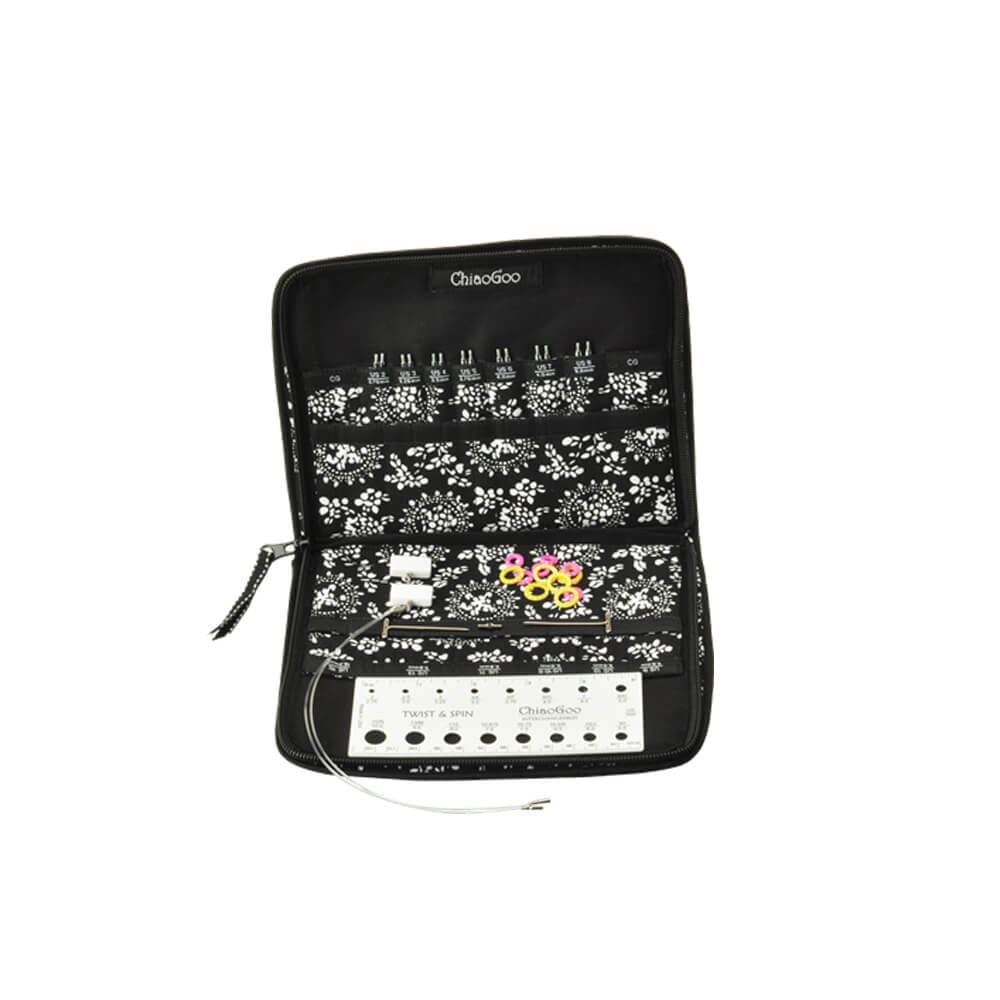 ChiaoGoo Spin bamboo interch. tip set 10cm 2.75 - 10.0mm | Knitting yarn shop / dzijas veikals