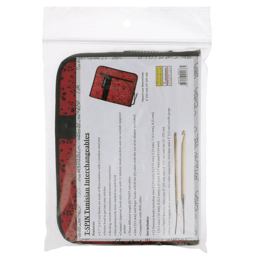 ChiaoGoo T - SPIN Tunisian crochet hook set 14.5cm | Knitting yarn shop / dzijas veikals