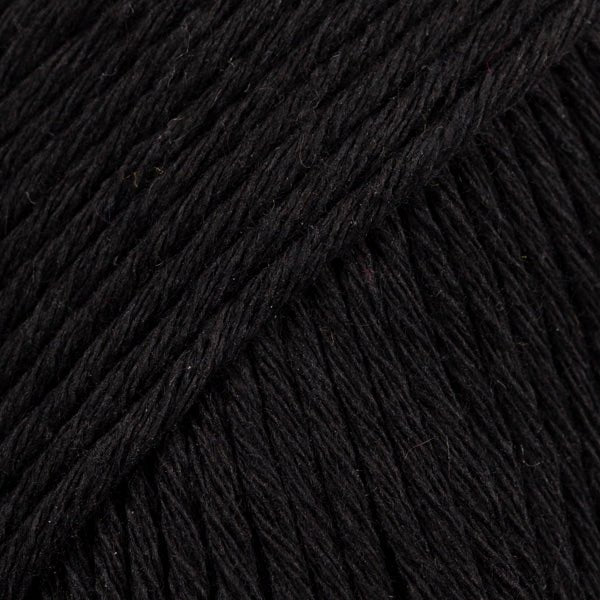 COTTON LIGHT UNI COLOUR 20 black | Knitting yarn shop / dzijas veikals