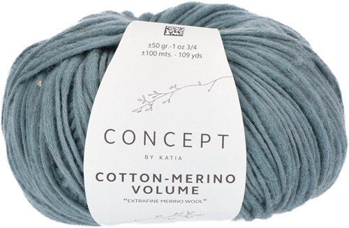Cotton - Merino Volume Flamé Yarn – Textured Virgin Wool & Cotton Blend 208 - petroleo | Knitting yarn shop / dzijas veikals