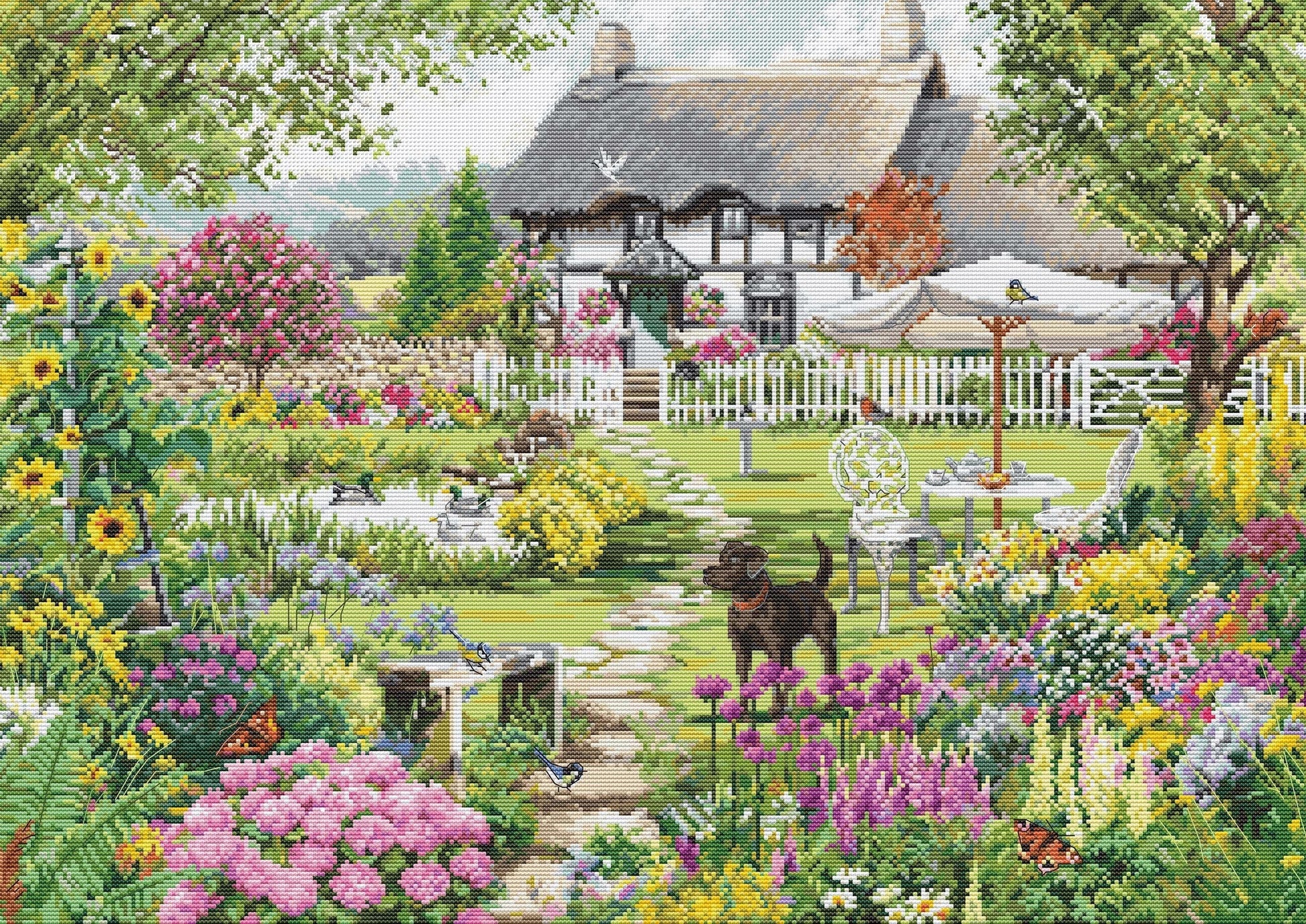 Cross Stitch Kit Luca - S GOLD - Cottage Garden, B2412 | Knitting yarn shop / dzijas veikals