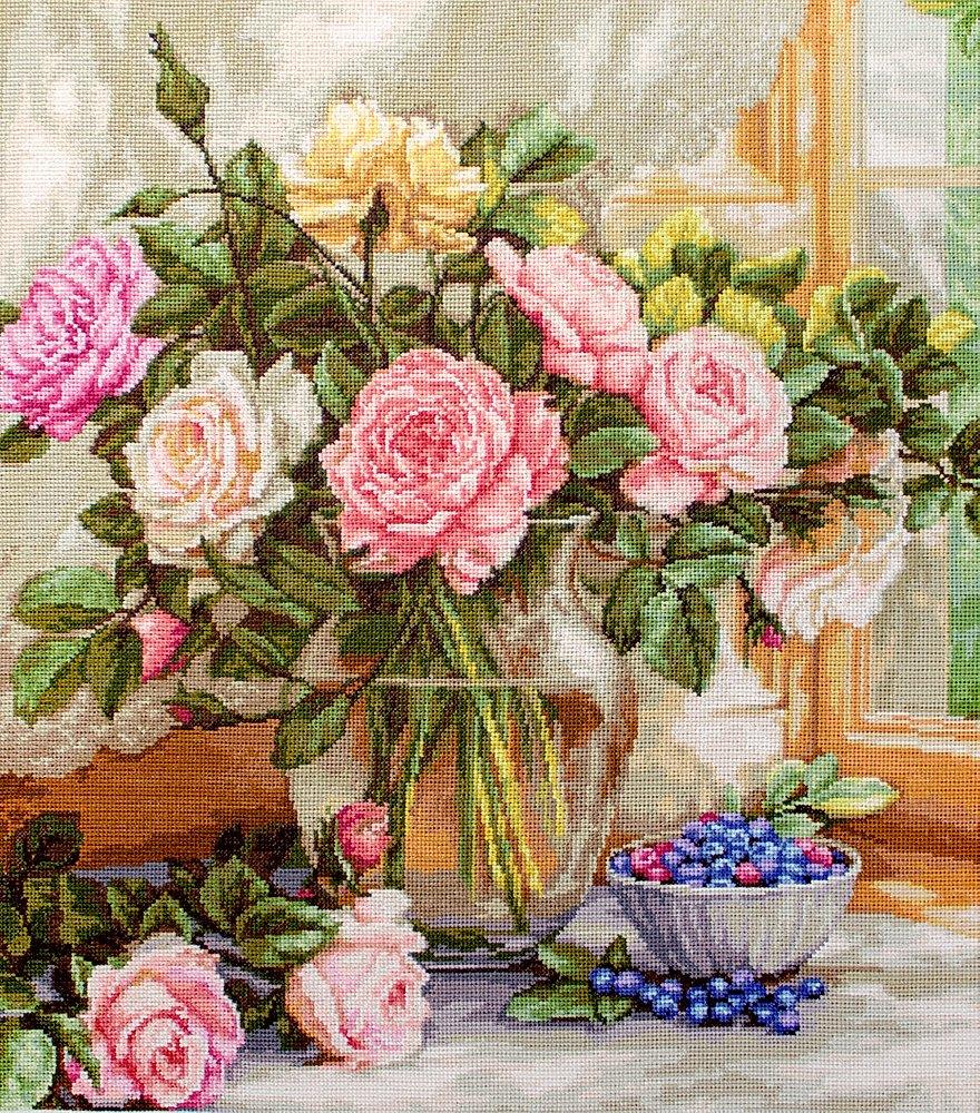 Cross Stitch Kit Luca - S - Still Life with Blueberries, B588 | Knitting yarn shop / dzijas veikals