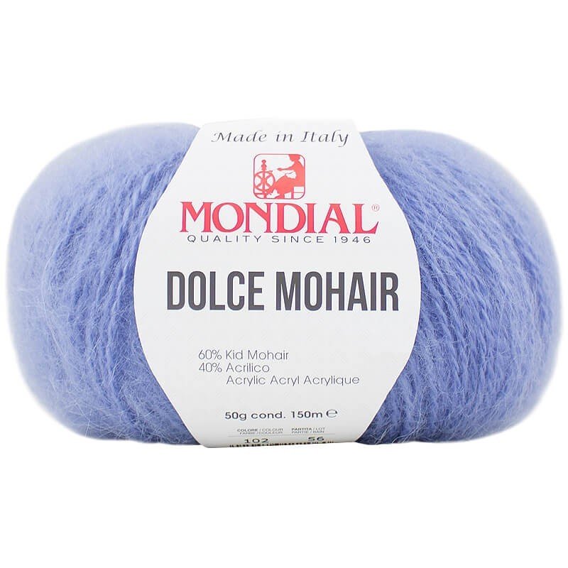 DOLCE MOHAIR MONDIAL Lavanda chiaro 102 | Knitting yarn shop / dzijas veikals