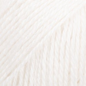DROPS Alpaca ALPACA UNI COLOUR 101 white | Knitting yarn shop / dzijas veikals