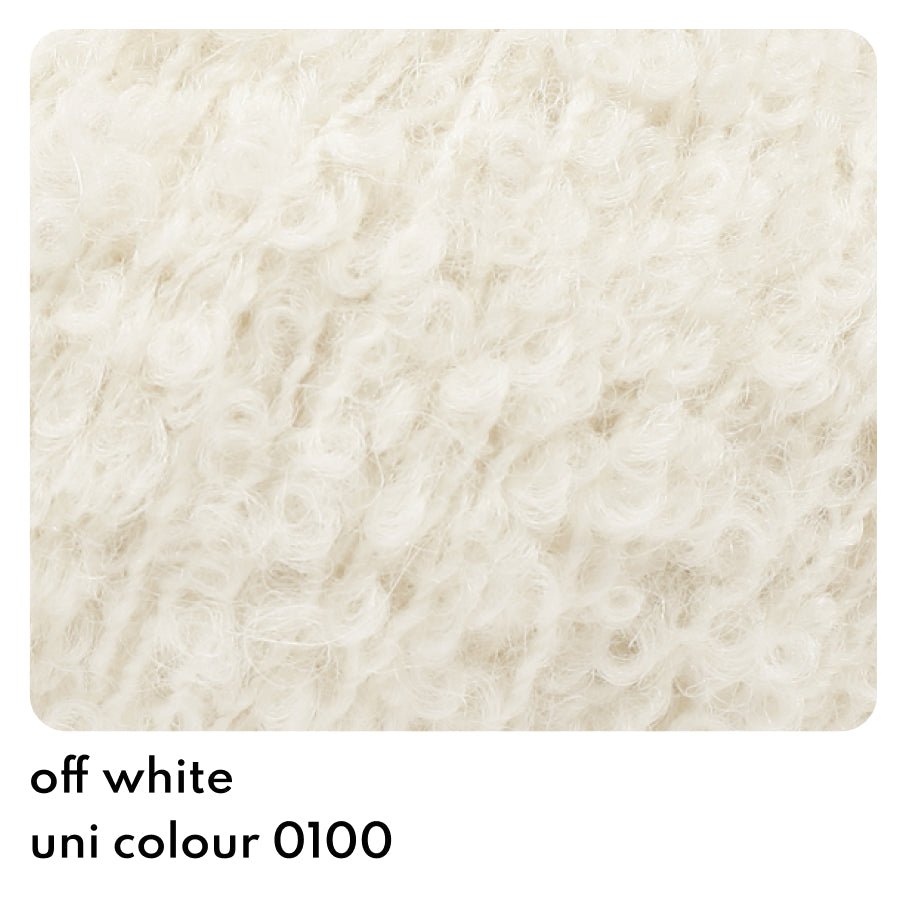 DROPS Alpaca Boucle 0100 off white | Knitting yarn shop / dzijas veikals