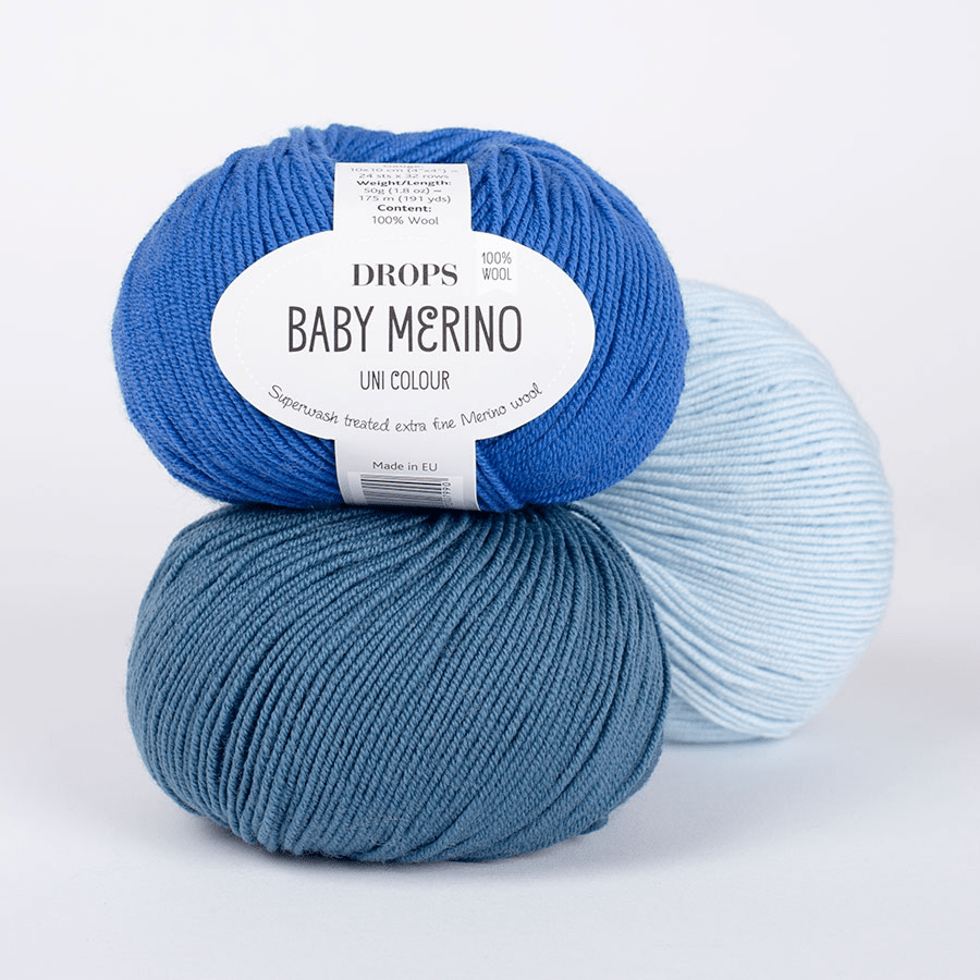 DROPS Baby Merino 01 white | Knitting yarn shop / dzijas veikals