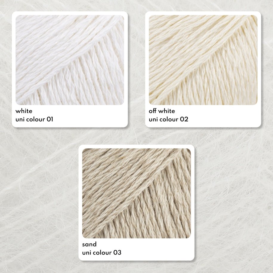 DROPS BOMULL - LINN 01 white | Knitting yarn shop / dzijas veikals