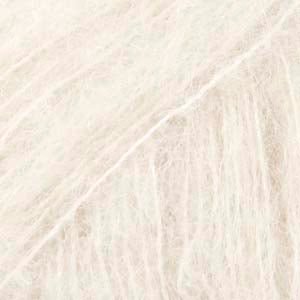 DROPS Brushed Alpaca Silk 01 off white | Knitting yarn shop / dzijas veikals