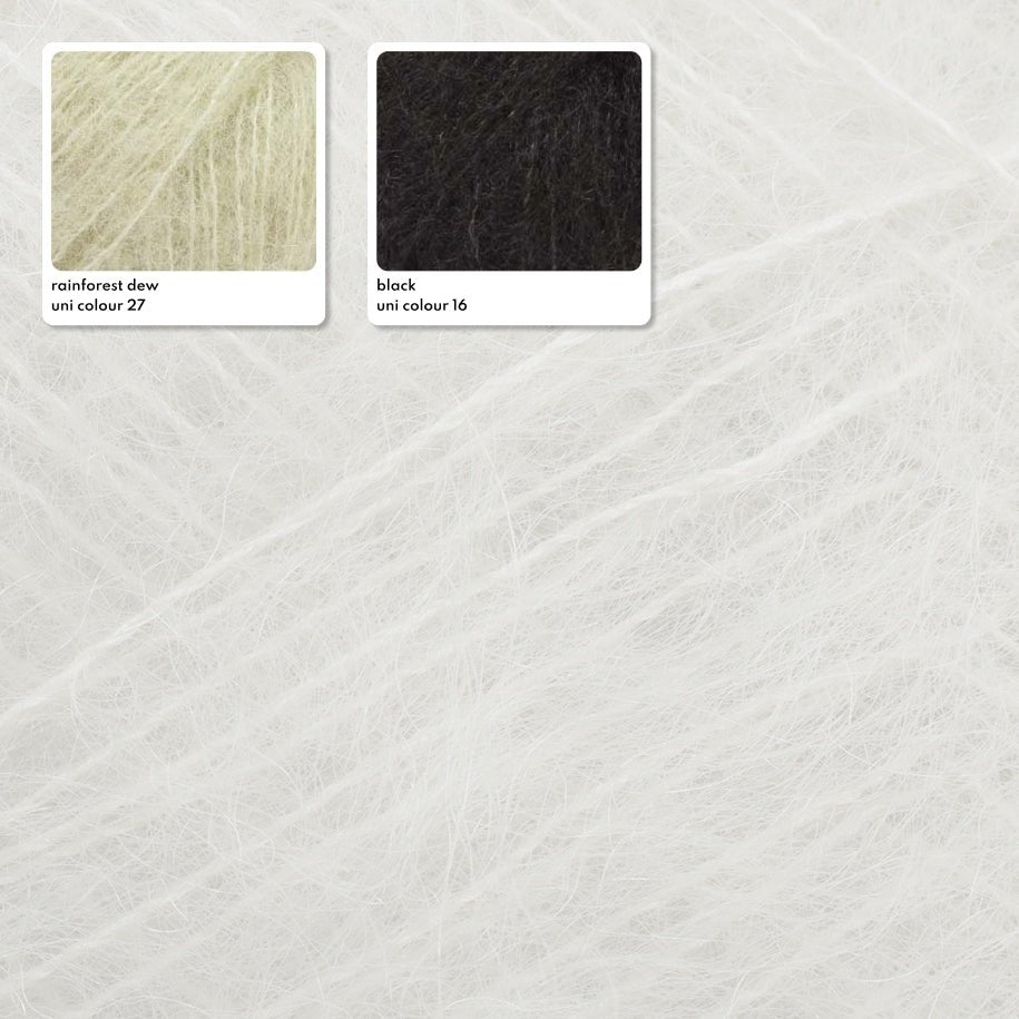 DROPS Brushed Alpaca Silk 01 off white | Knitting yarn shop / dzijas veikals