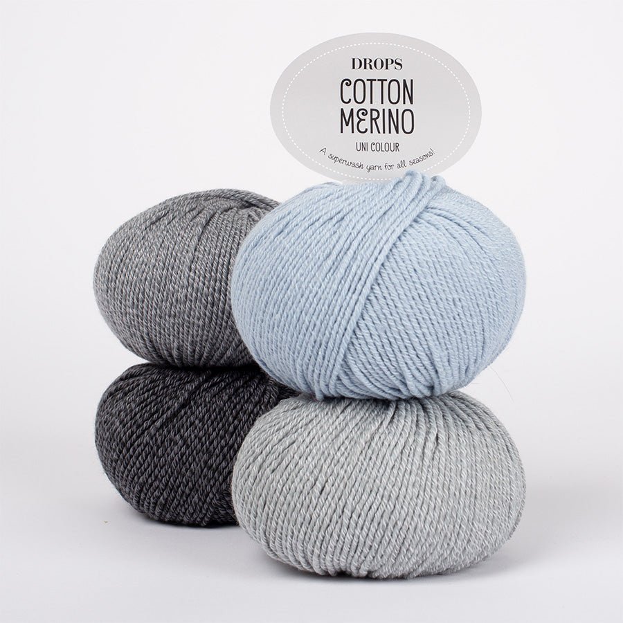 DROPS Cotton Merino 01 off white | Knitting yarn shop / dzijas veikals