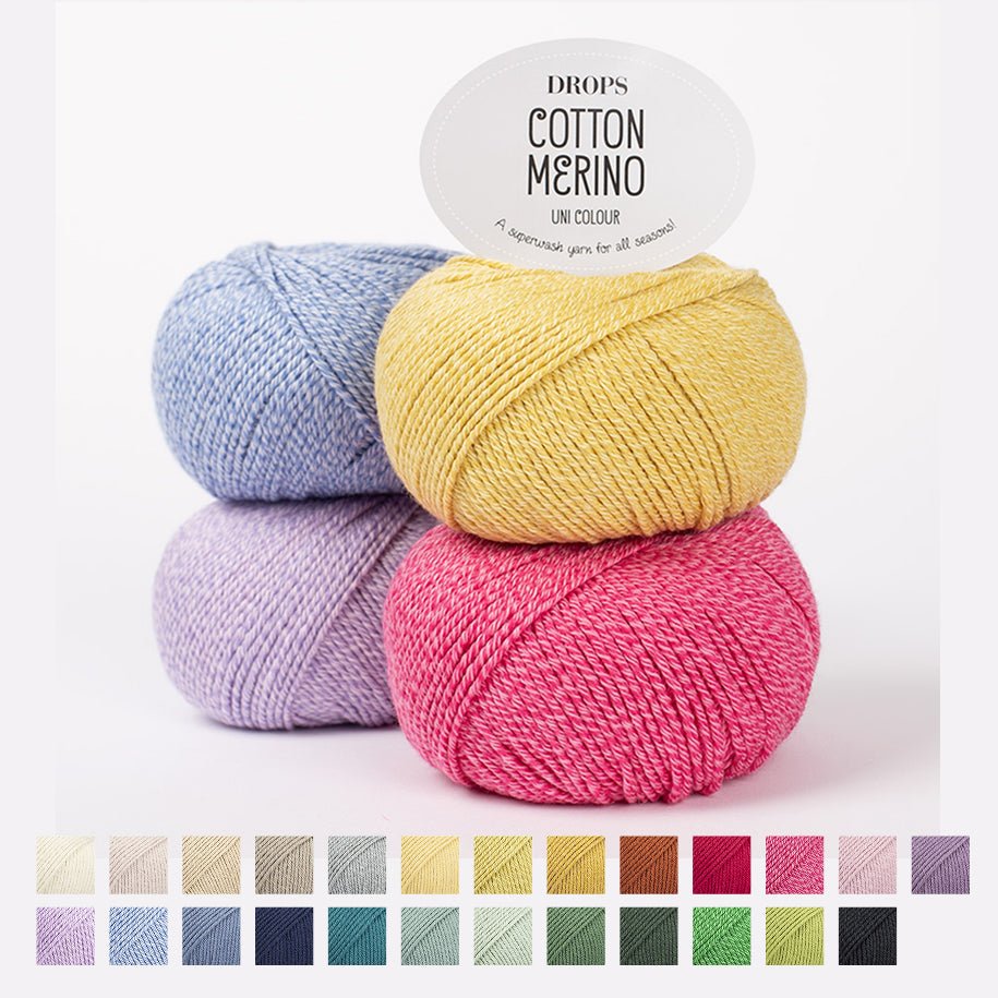 DROPS Cotton Merino 01 off white | Knitting yarn shop / dzijas veikals