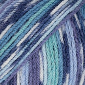 DROPS Fabel FABEL PRINT 522 turquoise/blue | Knitting yarn shop / dzijas veikals