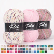 DROPS Fabel FABEL UNICOLOR 100 off white | Knitting yarn shop / dzijas veikals