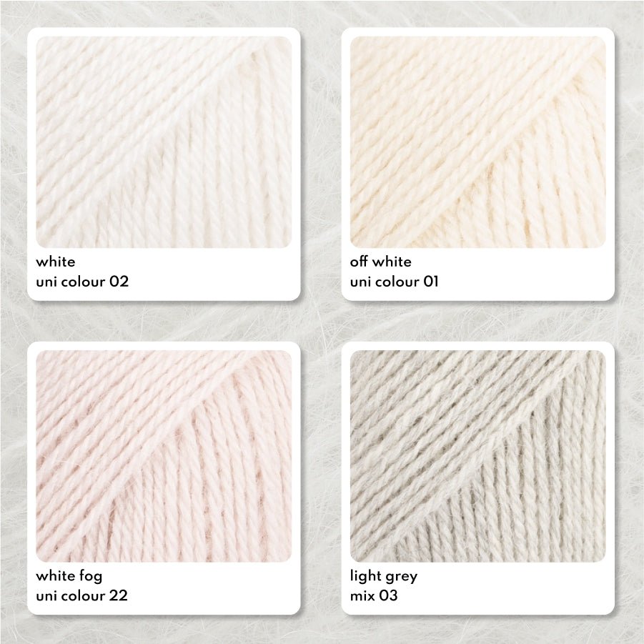 DROPS Flora 01 off white | Knitting yarn shop / dzijas veikals