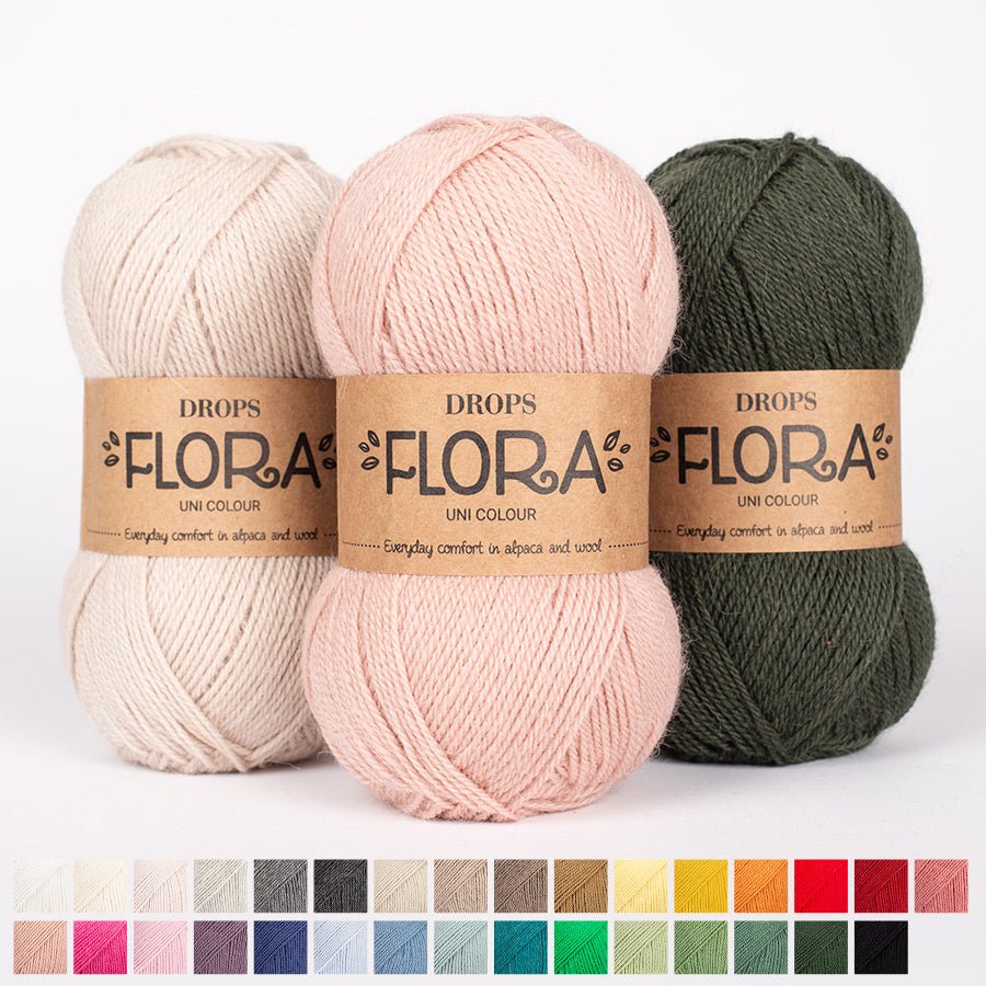 DROPS Flora 01 off white | Knitting yarn shop / dzijas veikals