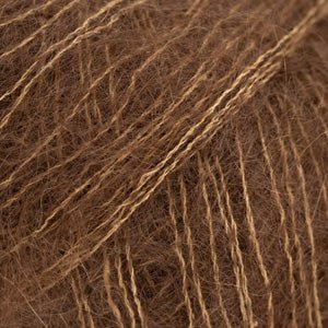 DROPS Kidsilk Mohair and Silk Yarn 76 · walnut uni colour | Knitting yarn shop / dzijas veikals