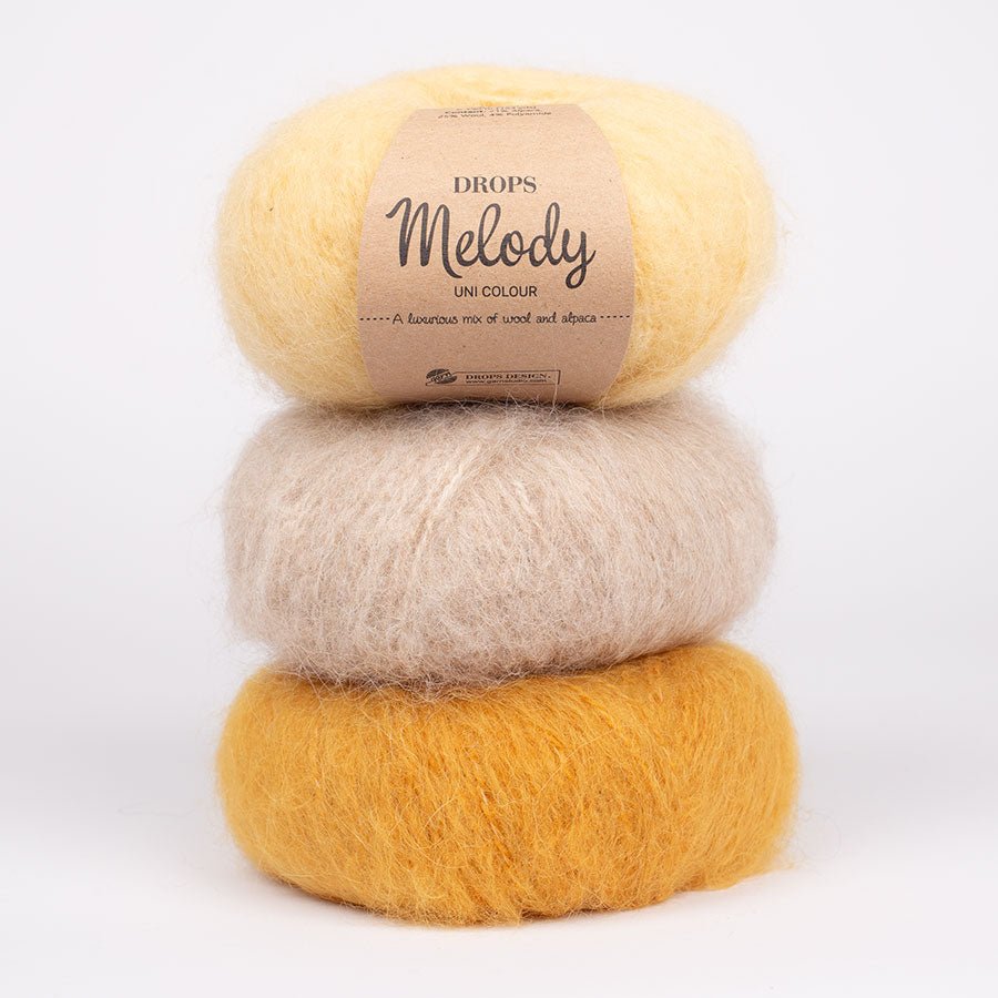 DROPS Melody MELODY UNI COLOUR 01 off white | Knitting yarn shop / dzijas veikals