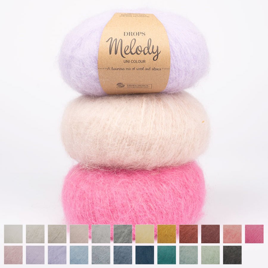 DROPS Melody MELODY UNI COLOUR 01 off white | Knitting yarn shop / dzijas veikals