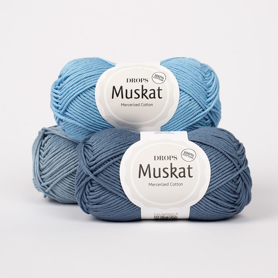 Drops Muskat Label DROPS Muskat – 100% Mercerized Cotton DK Yarn for Summer Knits ...