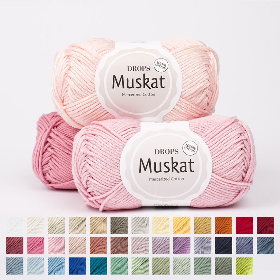 DROPS Muskat – 100% Mercerized Cotton DK Yarn for Summer Knits ...