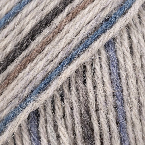 DROPS Nord alpaca and wool blend fingering-weight yarn 100 print seaside fog | Knitting yarn shop / dzijas veikals