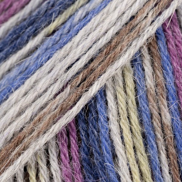 DROPS Nord alpaca and wool blend fingering-weight yarn 101 print aurora stripes print | Knitting yarn shop / dzijas veikals