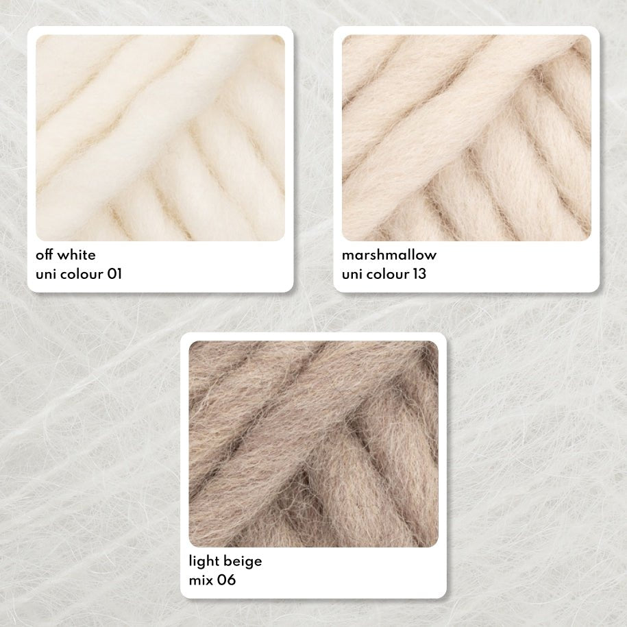 DROPS Polaris POLARIS UNI COLOUR 01 off white | Knitting yarn shop / dzijas veikals