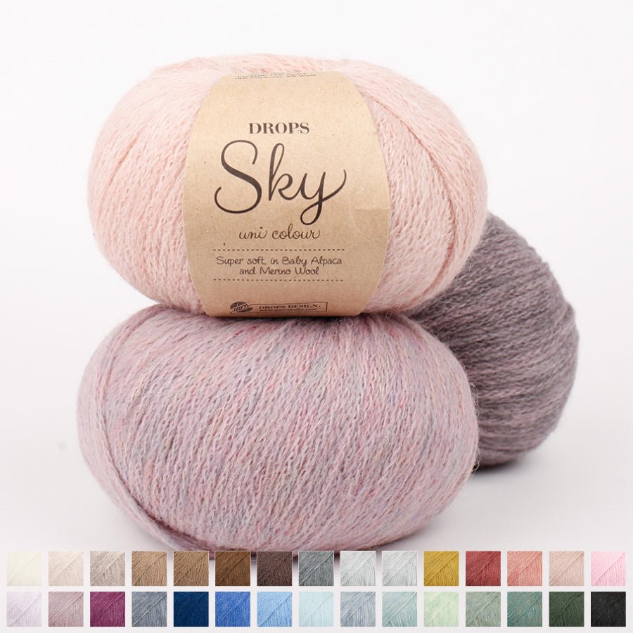 DROPS Sky 01 white | Knitting yarn shop / dzijas veikals