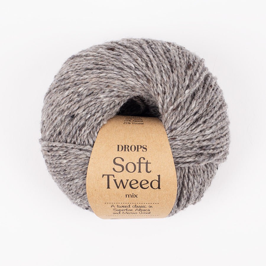 DROPS SOFT TWEED 20 salt and pepper | Knitting yarn shop / dzijas veikals