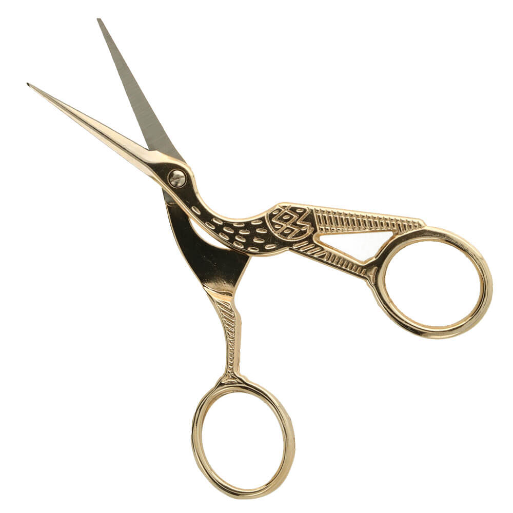 Embroidery scissors stork 11.5cm gold | Knitting yarn shop / dzijas veikals