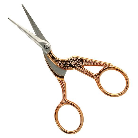 Embroidery scissors stork 11.5cm Rose Gold | Knitting yarn shop / dzijas veikals