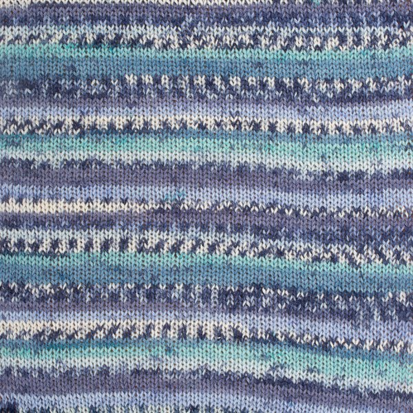 FABEL PRINT 522 turquoise/blue | Knitting yarn shop / dzijas veikals