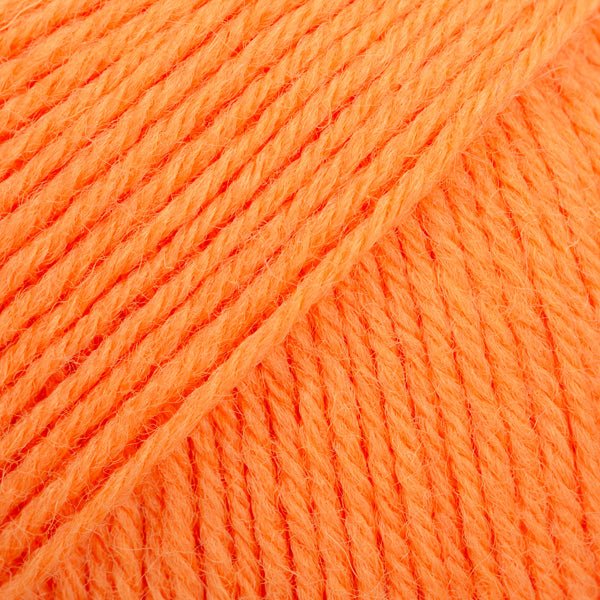 FABEL UNI COLOUR 119 electric orange | Knitting yarn shop / dzijas veikals
