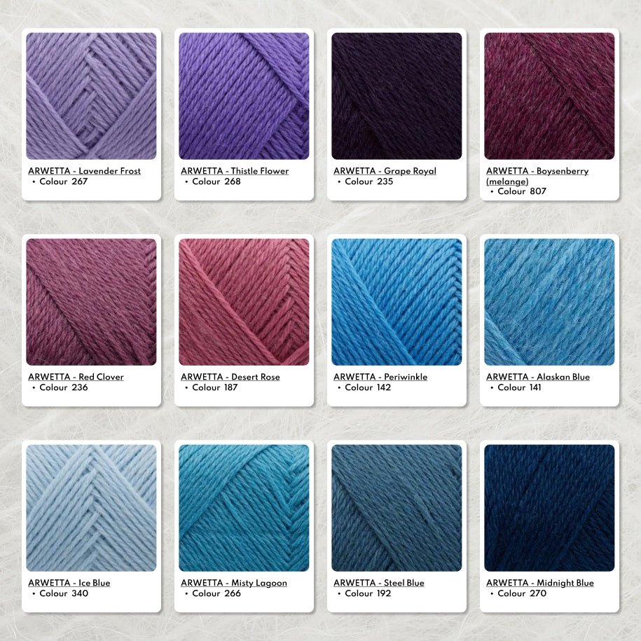 FILCOLANA Arwetta 70 color variants Alaskan Blue - 141 | Knitting yarn shop / dzijas veikals