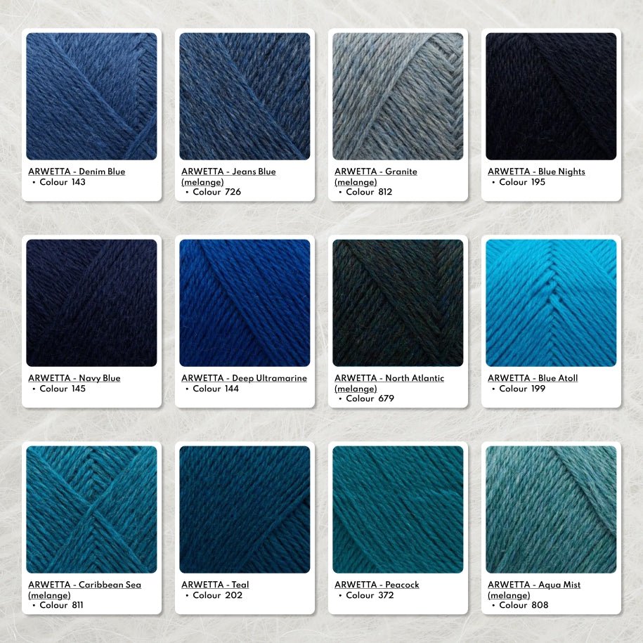FILCOLANA Arwetta 70 color variants Alaskan Blue - 141 | Knitting yarn shop / dzijas veikals